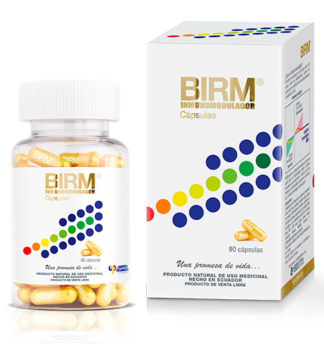 Bote de BIRM®Preventivo en cápsulas - complemento alimenticio modulador del sistema inmunológico.