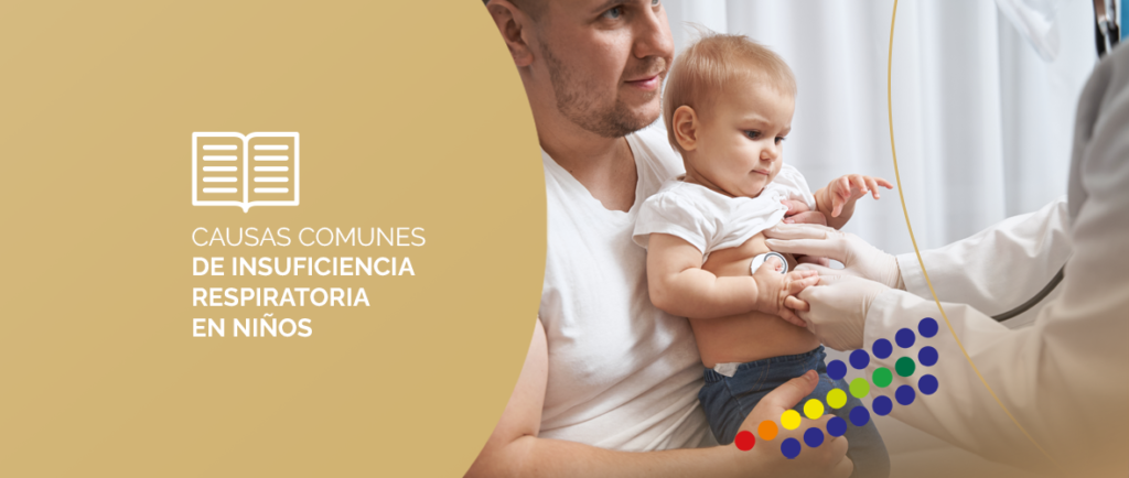 Niño con insuficiencia respiratoria recibiendo atención médica