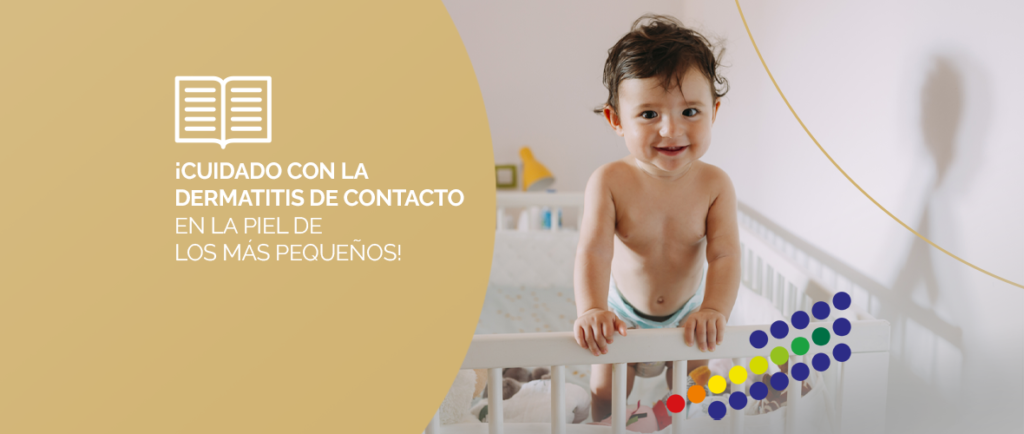 Bebé con signos de dermatitis de contacto en la piel